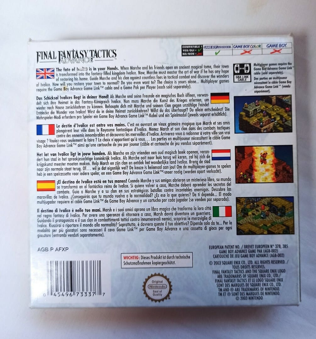 FINAL FANTASY TACTICS ADVANCE como nuevo completo GB advance Pal ORIGINAL(156) - Imagen 4