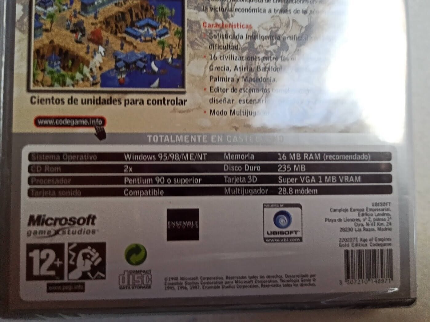 AGE OF EMPIRES GOLD EDITION PARA PC WINDOWS 95/98/ME/NT nuevo precintado (150) - Imagen 4