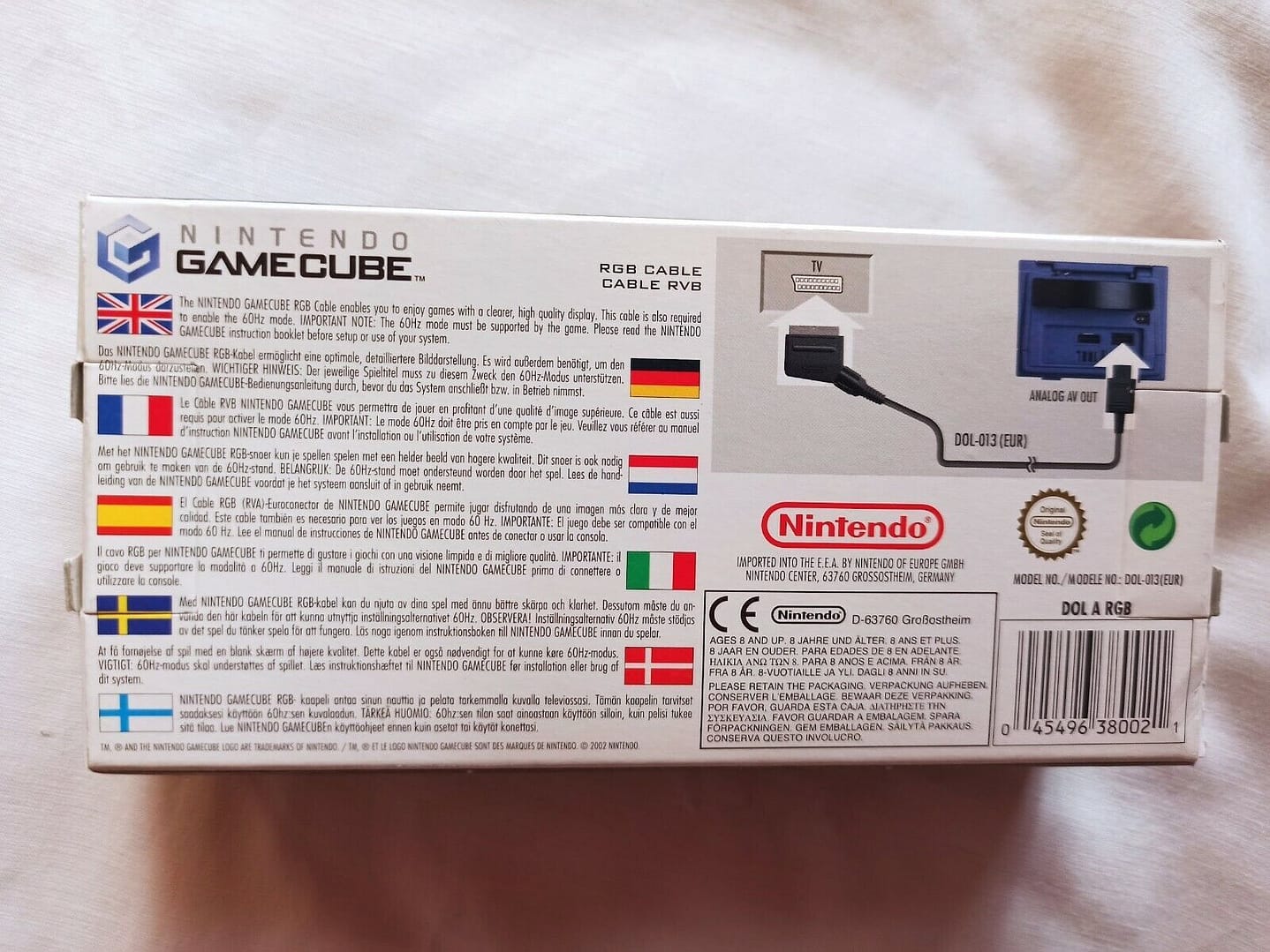 RGB CABLE PARA NINTENDO GAMECUBE ORIGINAL NUEVO(153) - Imagen 3