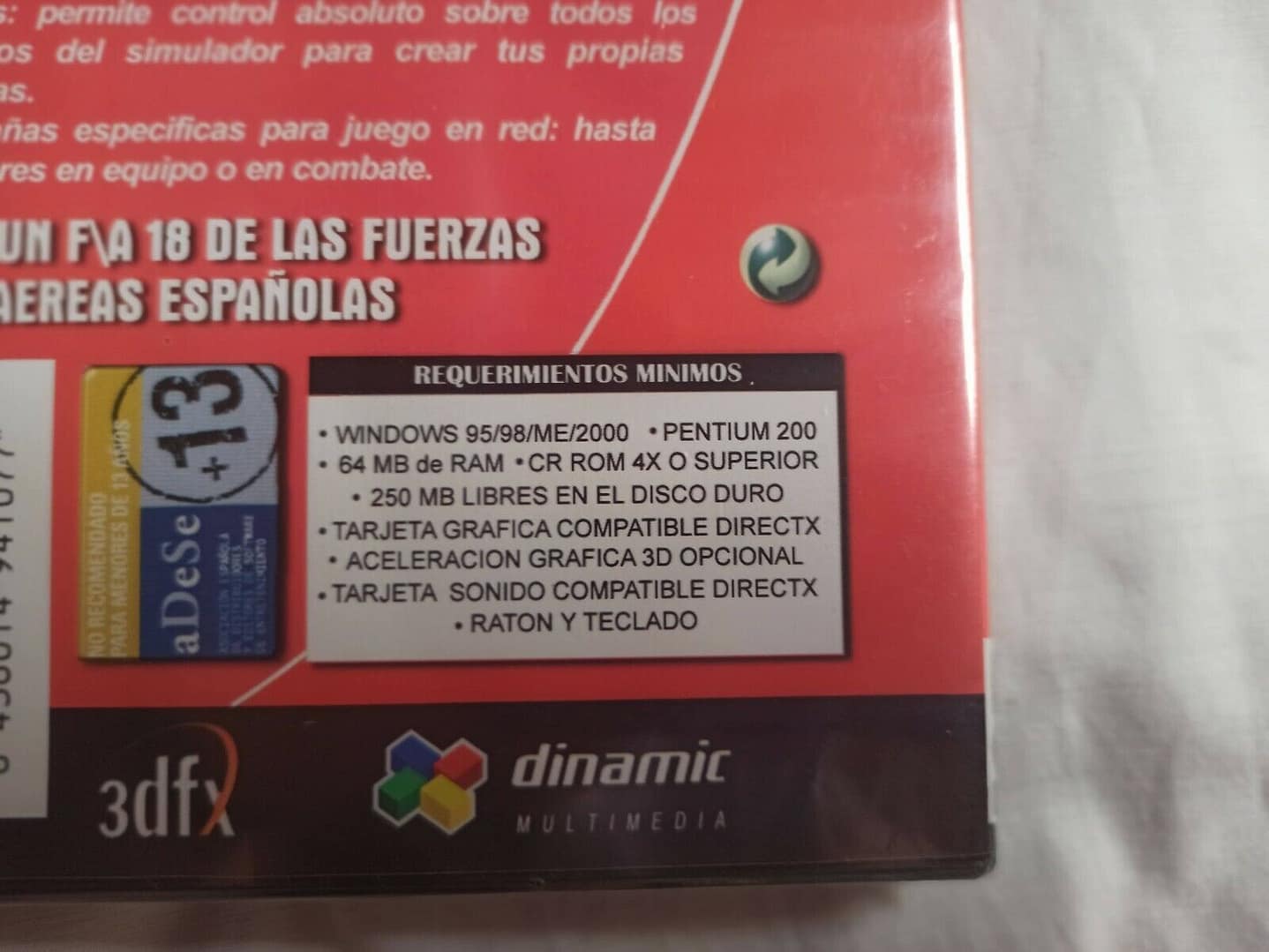 FA 18 FF.AA.ESPAÑOLAS PC SOLO WIN 95 / 98 Y 2000 Nuevo precintado (142) - Imagen 4