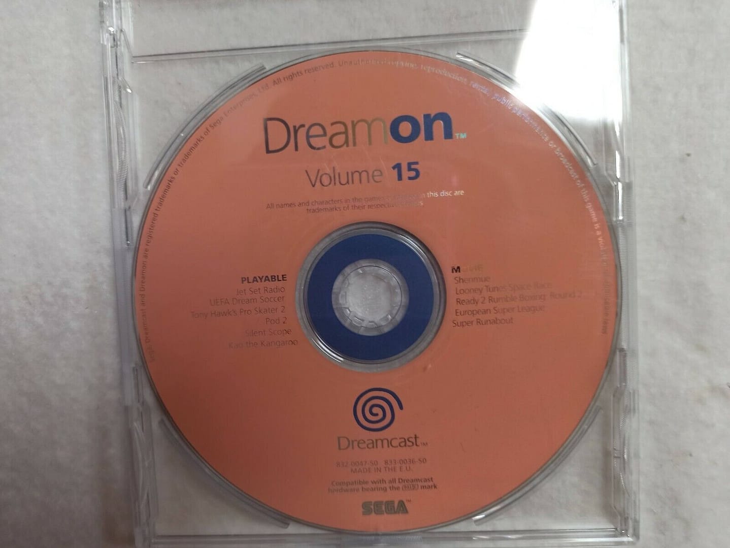Dreamon volumen 15 CD Demo para  Dreamcast Pal Esp Nuevo(151)