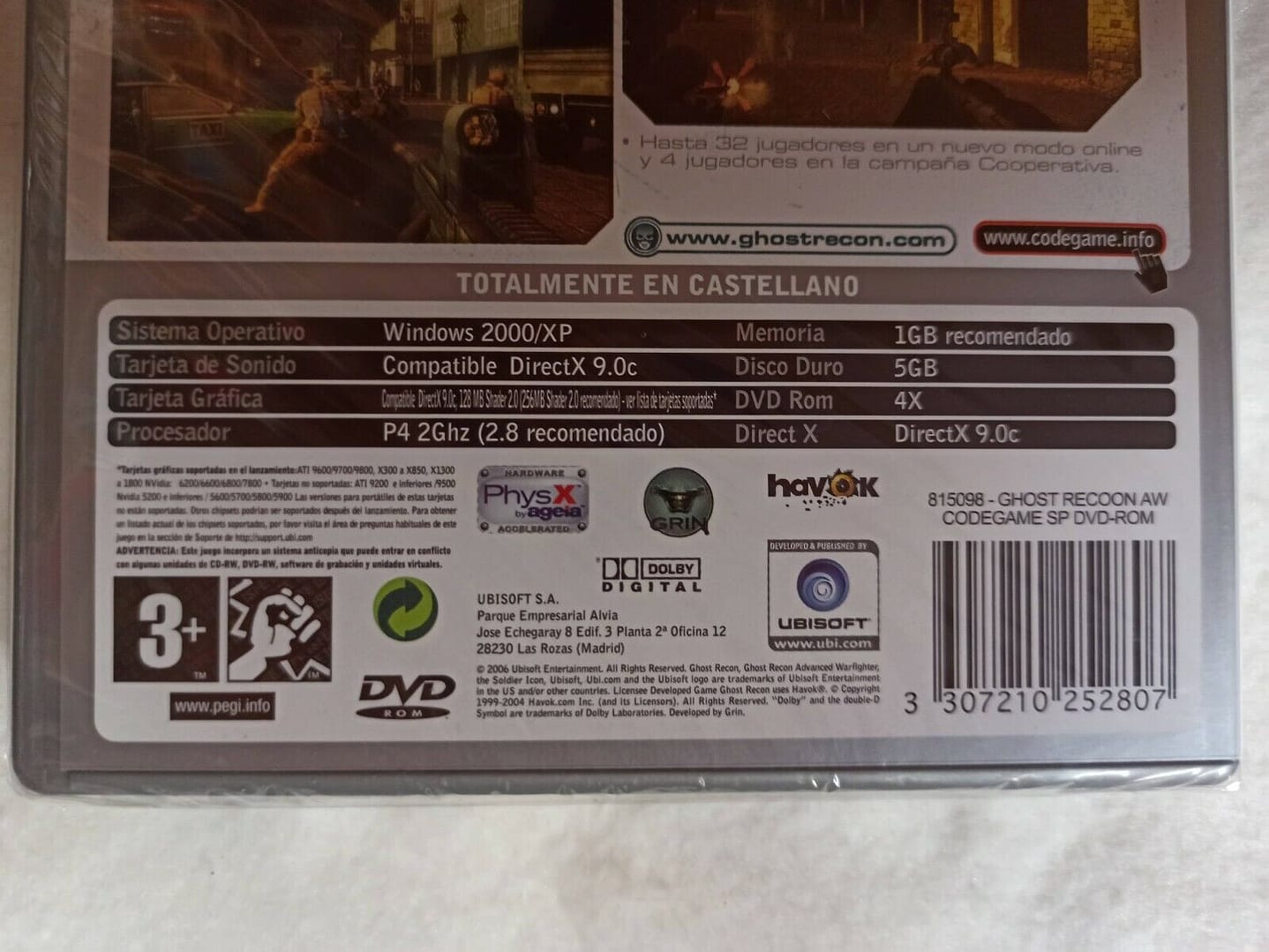 Ghost Recon Advance Warfighter PC SOLO WIN XP Y 2000 Nuevo precintado (140) - Imagen 4