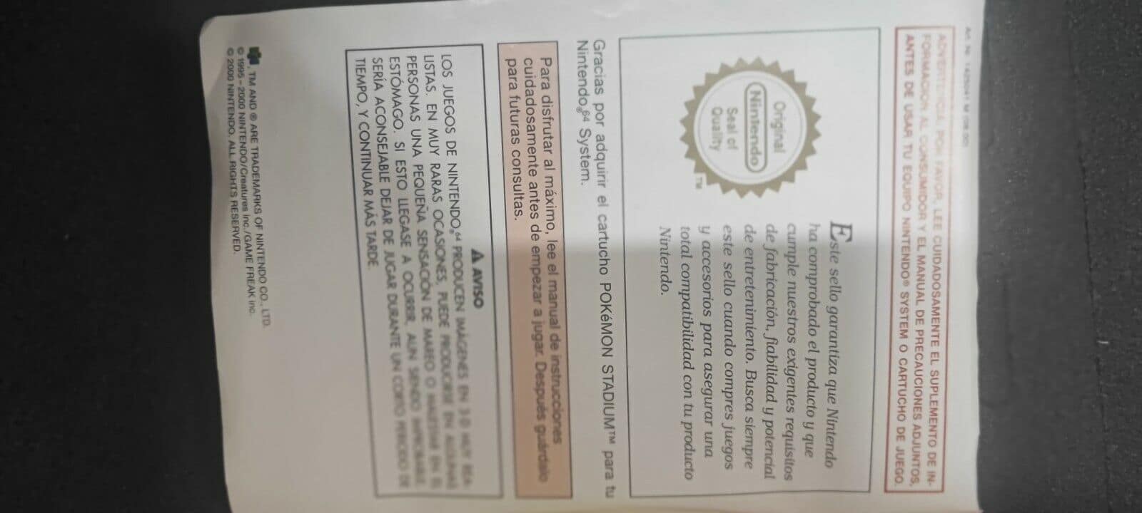 POKEMON STADIUM  para Nintendo 64 Pal COMPLETO COMO NUEVO  (151)ORIGINAL - Imagen 7