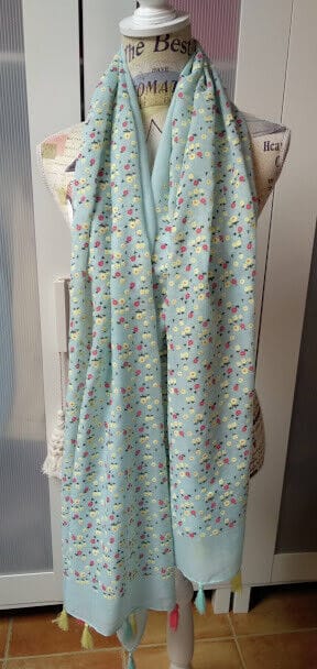 Fular estampado muy colorido algodon (135)