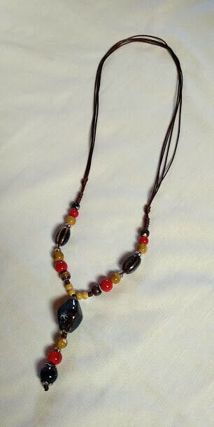 Collar étnico mujer combinado de cuentas de ceramica Nuevo - Imagen 4