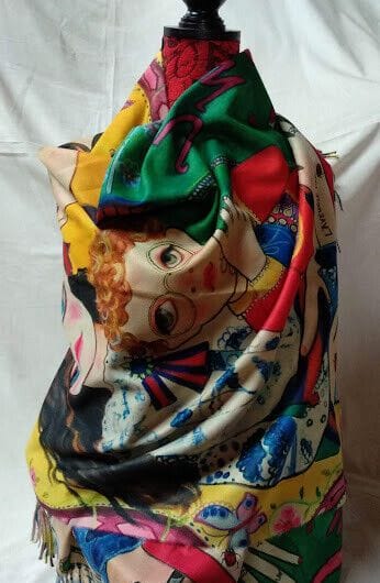 Pasmina Cashmere estampado familia Nuevo con etiquetas (105)