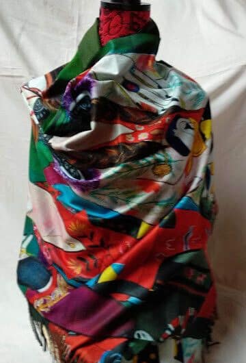 Pasmina Cashmere estampado pareja  Nuevo con etiquetas (105)