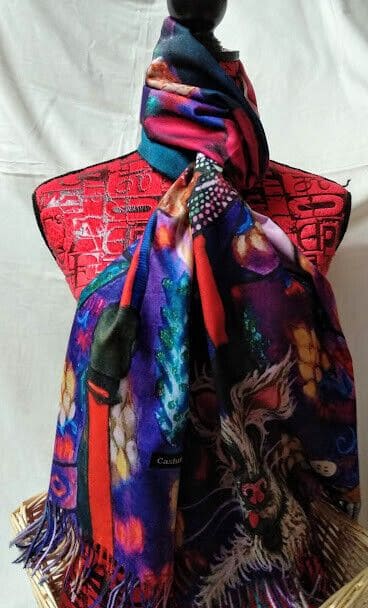 Pasmina Cashmere estampado hippy Nuevo con etiquetas (105) - Imagen 3