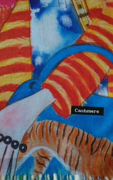 Pasmina Cashmere estampado trio Nuevo con etiquetas (105) - Imagen 7