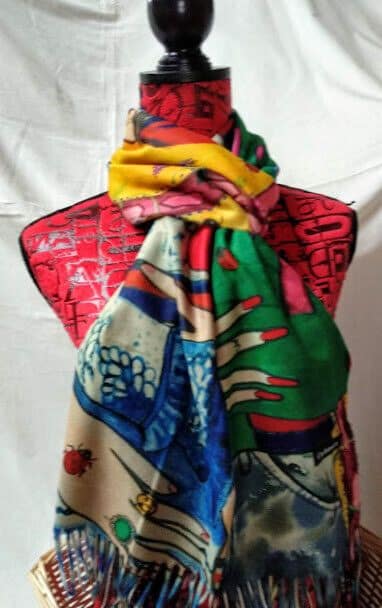 Pasmina Cashmere estampado familia Nuevo con etiquetas (105) - Imagen 3