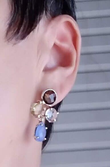 Pendientes Plata de Ley con ágatas de colores Presión Nuevos - Imagen 7