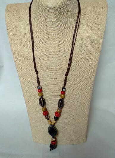 Collar étnico mujer combinado de cuentas de ceramica Nuevo