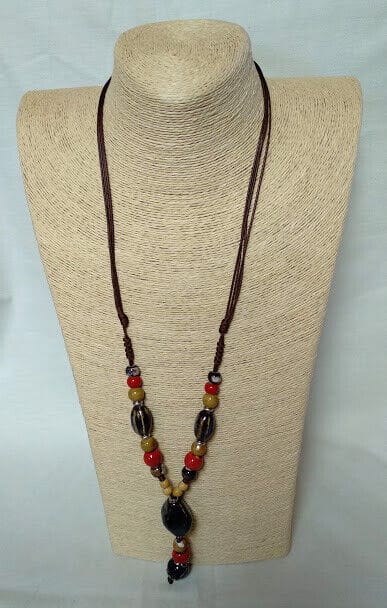 Collar étnico mujer combinado de cuentas de ceramica Nuevo