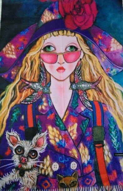 Pasmina Cashmere estampado hippy Nuevo con etiquetas (105) - Imagen 6