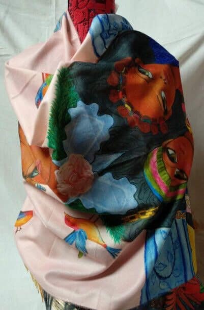 Pasmina Cashmere estampado madre con 2 niños  Nuevo con etiquetas (105) - Imagen 5