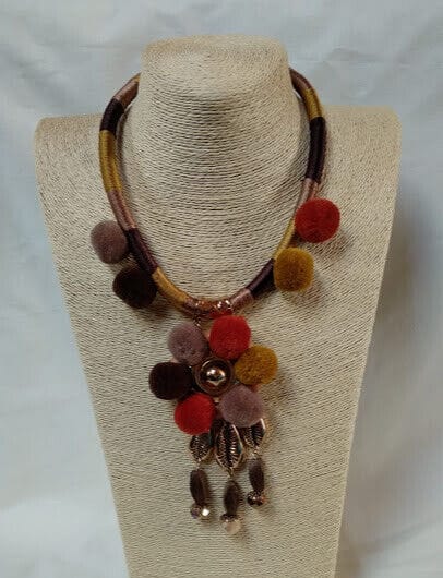 Collar  étnico mujer de  tonos ocres Nuevo (104)