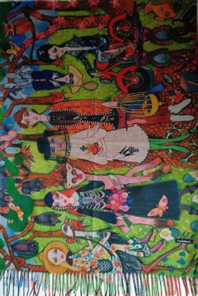 Pasmina Cashmere estampado figuras bosque Nuevo con etiquetas (105) - Imagen 5