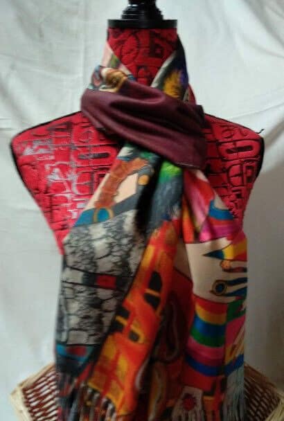 Pasmina Cashmere estampado chicas Nuevo con etiquetas (105) - Imagen 3