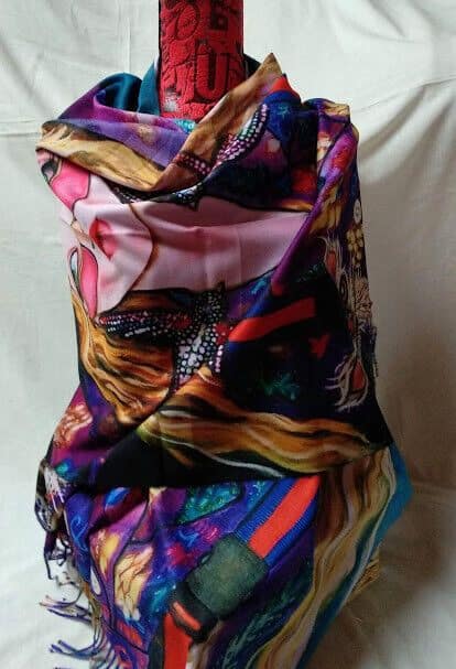 Pasmina Cashmere estampado hippy Nuevo con etiquetas (105)