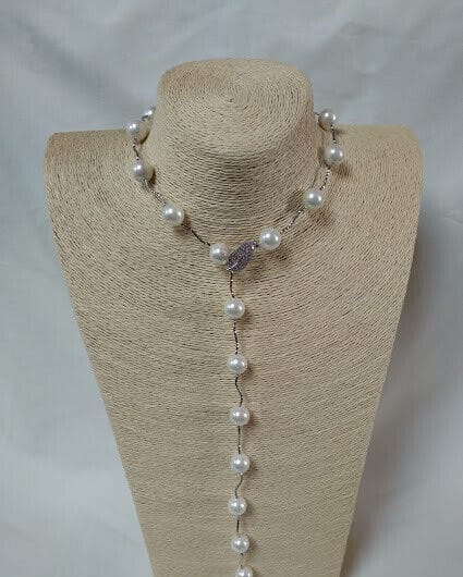 Collar perlas con broche multiposicion Nuevo con etiquetas (105)