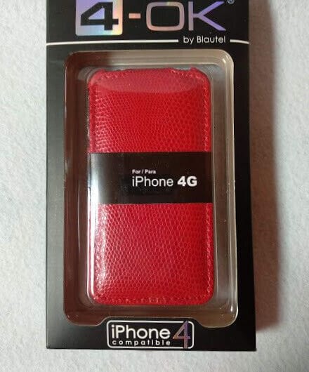FUNDA ELEGANTE Y COMPACTA  DE GRAN CALIDAD PARA IPHONE 4G ROJA