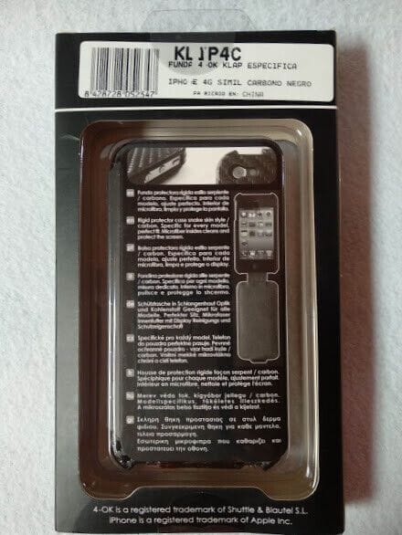 FUNDA ELEGANTE Y COMPACTA  DE GRAN CALIDAD PARA IPHONE 4G NEGRA - Imagen 3