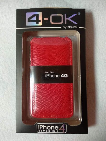 FUNDA ELEGANTE Y COMPACTA  DE GRAN CALIDAD PARA IPHONE 4G ROJA
