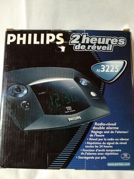 RADIO DESPERTADOR PHILIPS VINTAGE NUEVO Y CON CAJA A LA RED Y PILA - Imagen 4