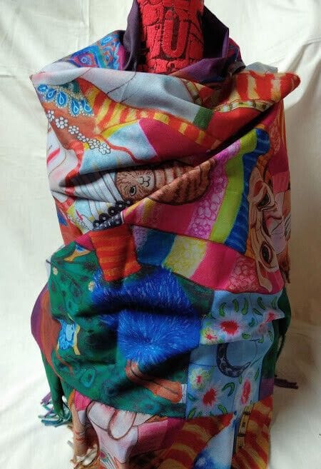 Pasmina Cashmere estampado trio Nuevo con etiquetas (105)