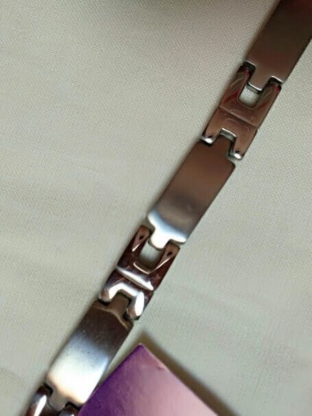 Pulsera acero inoxidable caballero eslabon combinado nueva - Imagen 3