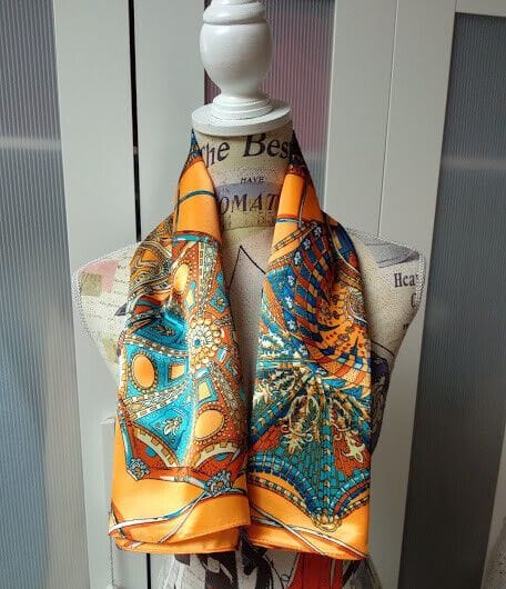 Pañuelo cuello mujer cuadrado estampado (135)
