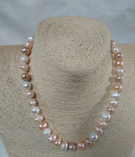 Collar y pulsera perlas barrocas naturales   Nuevo con etiquetas(105)