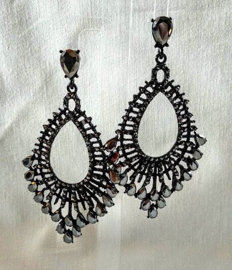 Pendientes fantasía  fiesta cristal  presión nuevo con etiqueta (106)