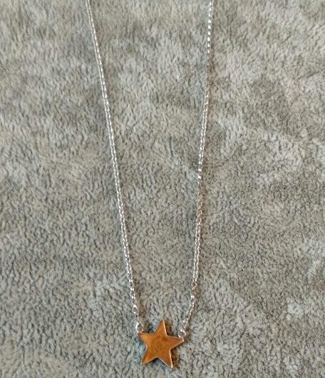 Collar con estrella gargantilla mujer  Plata de Ley Rodiada  Nuevos (106)