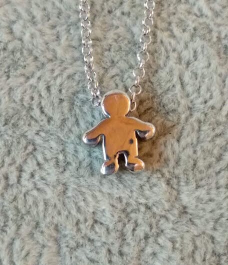 Collar con figura niño gargantilla mujer  Plata de Ley Rodiada  Nuevos (106)