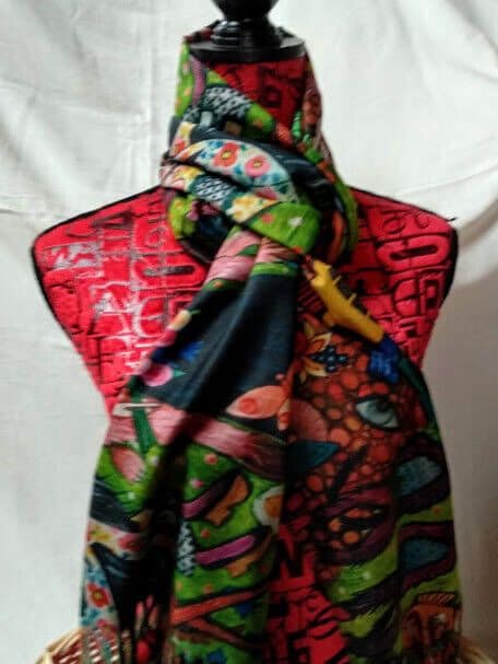 Pasmina Cashmere estampado figuras bosque Nuevo con etiquetas (105) - Imagen 3