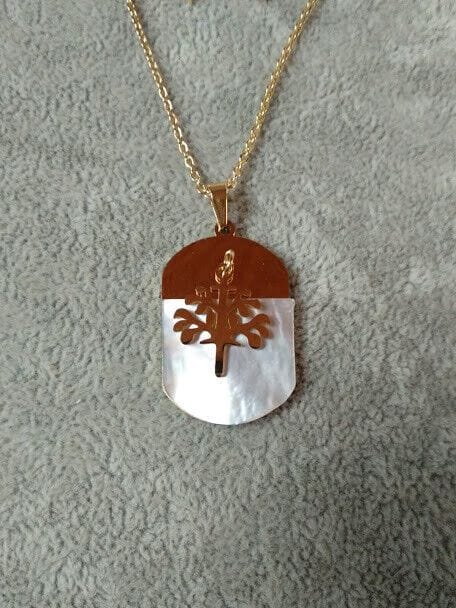 Collar gargantilla y pendientes  acero con baño dorado   Nuevos (106) - Imagen 3