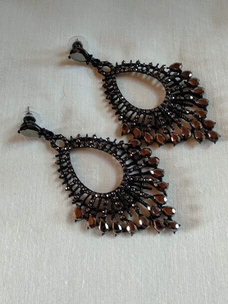 Pendientes fantasía  fiesta cristal  presión nuevo con etiqueta (106) - Imagen 3