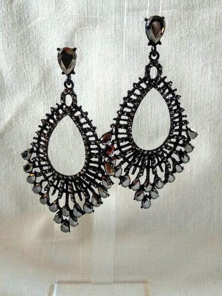 Pendientes fantasía  fiesta cristal  presión nuevo con etiqueta (106)