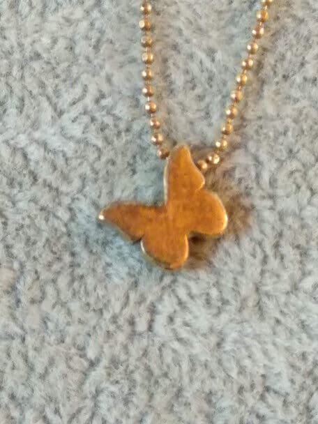 Collar mariposa gargantilla mujer  Plata  chapada 24k Nuevos (106)