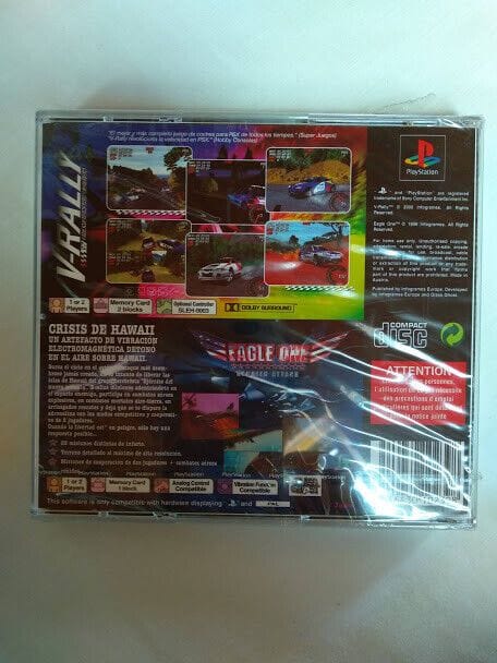 V-RALLY Y EAGLE ONE HARRIER ATTACK  Playstation 1 NUEVO Y PRECINTADO PAL - Imagen 3