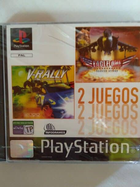 V-RALLY Y EAGLE ONE HARRIER ATTACK  Playstation 1 NUEVO Y PRECINTADO PAL