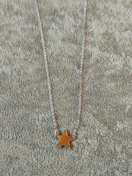 Collar con estrella gargantilla mujer  Plata de Ley Rodiada  Nuevos (106)