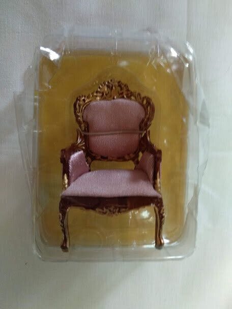 Casas de muñecas Sillon dorado con tapiceria color lila  Nuevo y precintado (96)