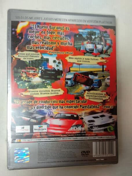 Burnout 2:Point of Impact para PS2 Nuevo y precintado Pal  Platinum - Imagen 3