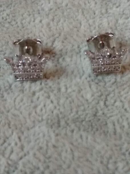 Pendientes Plata de Ley 3  corona presión Nuevos (106) - Imagen 5