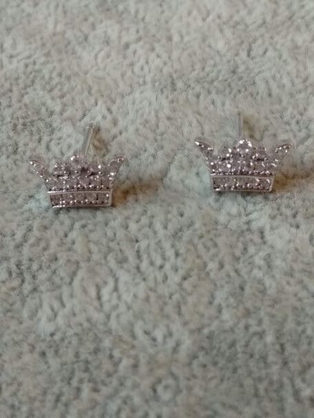 Pendientes Plata de Ley 3  corona presión Nuevos (106)