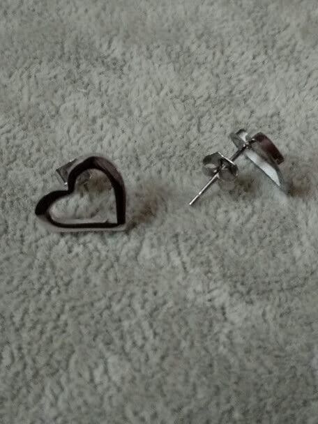 Collar gargantilla y pendientes acero con colgante corazon Nuevos (106) - Imagen 5