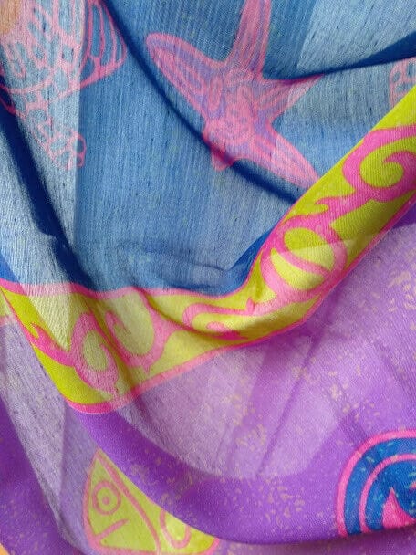 Fular  pareo muy colorido motivos playeros(134) - Imagen 4