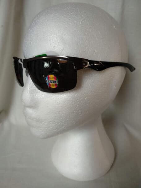 Gafas polarizadas  caballero 12 negras combinada metal y plástico (125)
